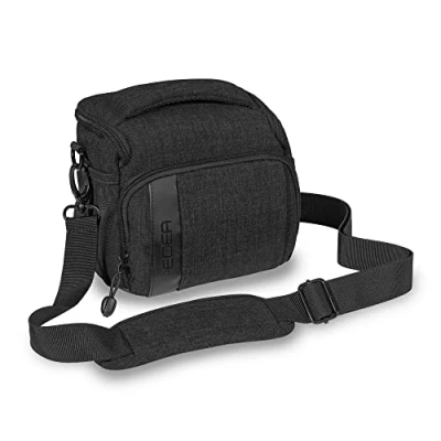 Obrázek PEDEA DSLR brašna na fotoaparát &quot;Fashion&quot; Photo bag pro fotoaparáty SLR s nepromokavou ochranou proti dešti, ramenním popruhem a přihrádkami příslušenství (velikost L, černá)