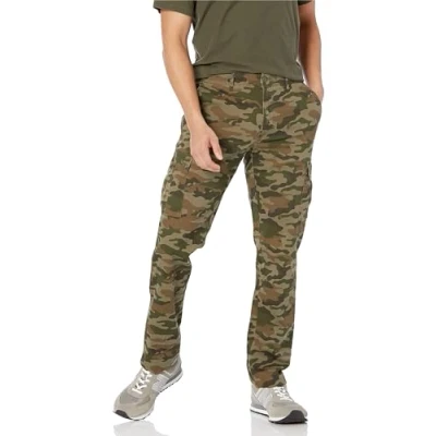 Obrázek Amazon Essentials Herren Schmal geschnittene Stretch Cargohose (erhältlich in Big &amp; Tall), Grün Tarnmuster, 38W / 32L