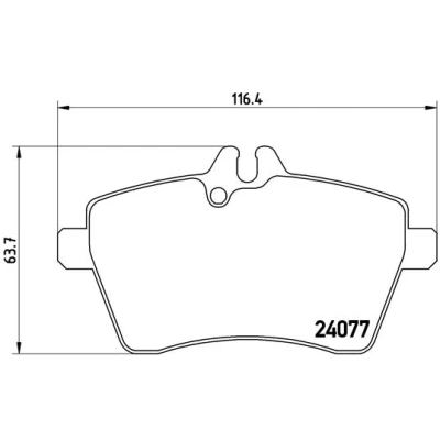 Obrázek Brembo P 50 056 sada brzdového obložení, kotoučová brzda (4dílná)