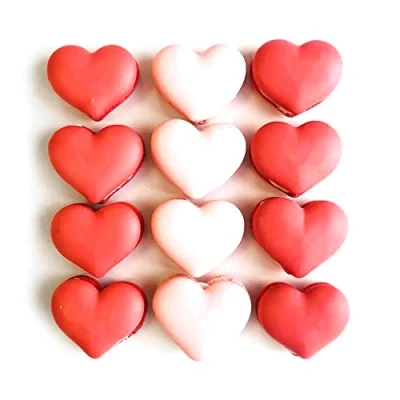 Obrázek Silikomart 23.043.00.0065 MAC03 HEART SILICONE MAT N.42 MACARON 38X35 MM