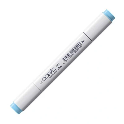 Obrázek COPIC Classic Marker typ B 12, Ice Blue, profesionální popisovač layoutu, se širokou a jemnou špičkou