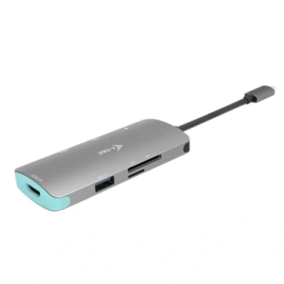 Obrázek i tec USB C 4K Kovová nano dokovací stanice s 1x HDMI 3x 3.0 SD / MicroSD napájení, 60 W pro Windows, MacOS, Android, Chrome, OS a Thunderbolt 3