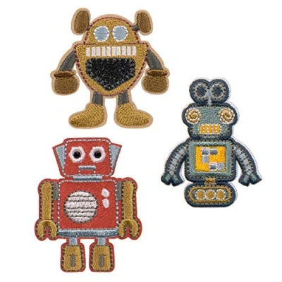 Obrázek LÄSSIG Textilsticker selbstklebend/Textile Woven Sticker Robots