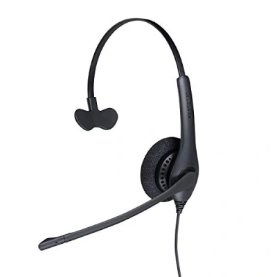 Obrázek Jabra Mono headset Biz 1500 USB a On Ear kabelová sluchátka s mikrofonem potlačujícím hluk, ovládací jednotkou špičkovou ochranou hlasitosti pro softfony stolní telefony, černá