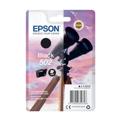 Obrázek Epson Originál 502 inkoust dalekohled Singlepack černý Standard, XP 5100 5105 5150 5155 WF 2860DWF 2865DWF 2880DWF 2885DWF, ReadyPrint Flex tarify