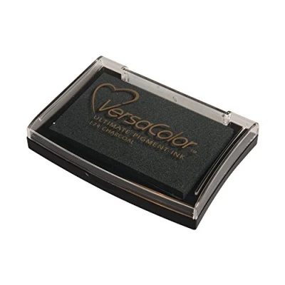 Obrázek Rayher Hobby 29017570 Tsukineko Versa Color Pigmentový razítkovací polštář, charcoal (antracit), 9,6 x 6,3 1,8 cm, inkoust na bázi vody