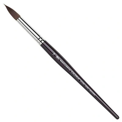 Obrázek Winsor &amp; Newton 5734012 Galeria akrylový štětec, ze syntetických vláken, ideální kontrola pro silnější barevné nanášení, krátká násada, kulatý štětec č. 12, 7,9 mm