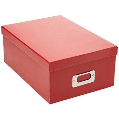 Obrázek Pioneer Photo Albums Foto Aufbewahrungsbox, 11,4 x 20,3 29,5 cm, sortiert, einfarbig, Hellrot