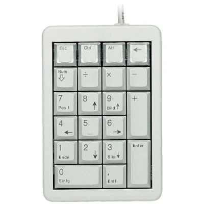 Obrázek CHERRY G84 4700, programovatelná klávesnice, německé rozložení s číselným blokem, kabelové připojení (USB přípojka), Plug &amp; Play, mechanické spínače ML, šedá