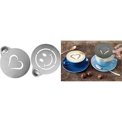 Obrázek SECURIT Kaffee Schablonen Set von 2, Edelstahl, Grau, 12,4 x 10 0,1 cm, 12.4 0.1 2