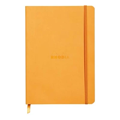 Obrázek Rhodia 117415C poznámkový sešit (s měkkou obálkou, linkovaný, 80 listů, DIN A5, 14,8 x 21 cm) 1 kus oranžový