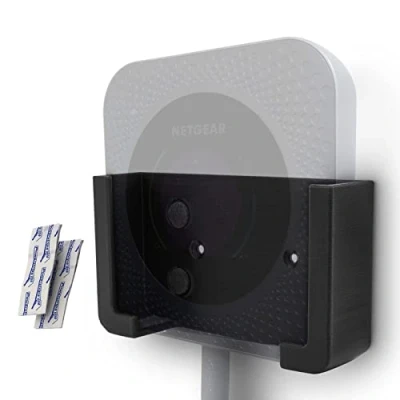 Obrázek držák na stěnu routeru černý s plstěnou vložkou vhodný pro Netgear Nighthawk M1 M2 M5 MR1100 MR5200