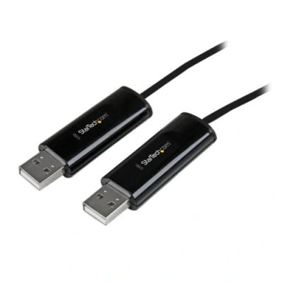 Obrázek StarTech.com 2 porty USB klávesnice a myš KM Switch / přepínač s přenosem dat pro PC Mac® datový přenosový kabel, černá