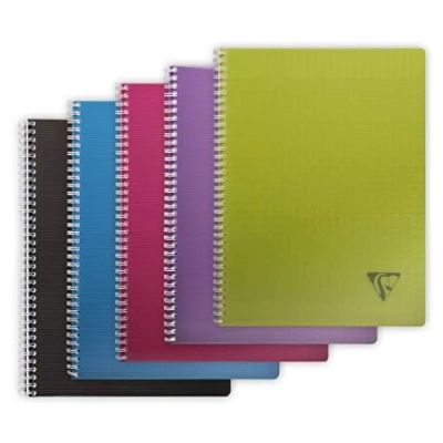 Obrázek Clairefontaine Linicolor Intense 329116C spirálový blok (DIN A4, 21 x 29,7 cm, francouzské pravítko, 90 listů) 1 kus barevně tříděné