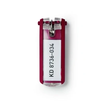 Obrázek Durable Přívěsek na klíče Key Clip, 6 kusů, červený, 195703