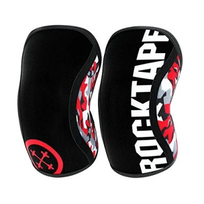 Obrázek ROCK Tape Unisex Assassins Knee Sleeves Red Camo 5 mm chrániče kolen, červená, l
