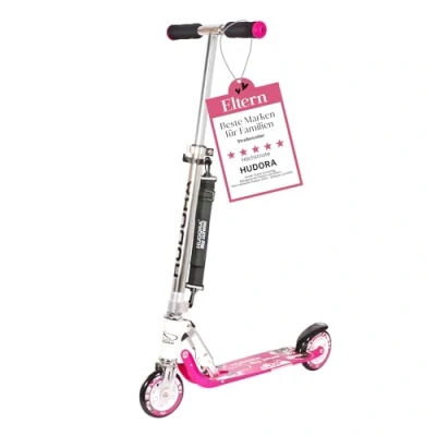 Obrázek HUDORA Monopattino BigWheel 125 in alluminio sicuro e di pregio per bambini Altezza regolabile struttura pieghevole carico fino a 100 kg stabile tracolla
