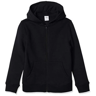 Obrázek Amazon Essentials Jungen Fleece Kapuzenpullover mit Reißverschluss, Schwarz, 6 7 Jahre