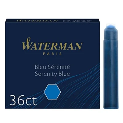 Obrázek Waterman Füller Tintenpatronen International Standardgröße Serenity Blue 36 Stück
