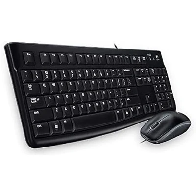 Obrázek Logitech MK120 sada myši s kabelovou klávesnicí, optická myš, USB přípojka, PC/notebook, bulharské rozložení černá