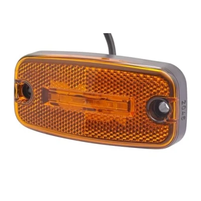 Obrázek HELLA 2PS 345 600 011 Boční obrysové světlo přívěs karavan LED 24V šroubové připojení/montáž ADR/GGVS Kabel: 500 mm Konektor: otevřené konce kabelu 2pólová