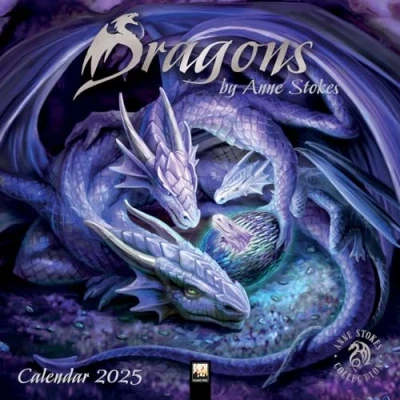 Obrázek Dragons by Anne Stokes Drachen von 2025: Original Flame Tree Publishing Kalender [Kalender] (Wall Kalender)