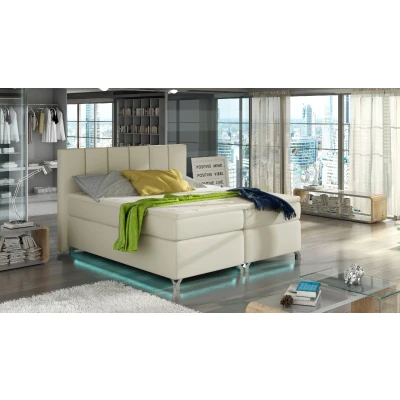 Obrázek Boxspring Basilio 160x200 s LED podsvícením Materiál / Dekor: Ekokůže Soft 33