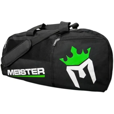 Obrázek Meister Sporttasche, belüftet, wandelbar, ideal fürs Handgepäck, Schwarz/Electric Green, Schwarz mit Electric 66 x 30,5 cm