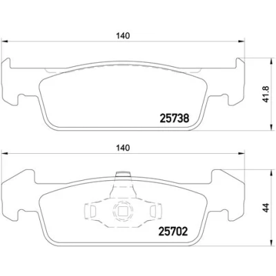 Obrázek Sada brzdových destiček, kotoučová brzda BREMBO P 68 060