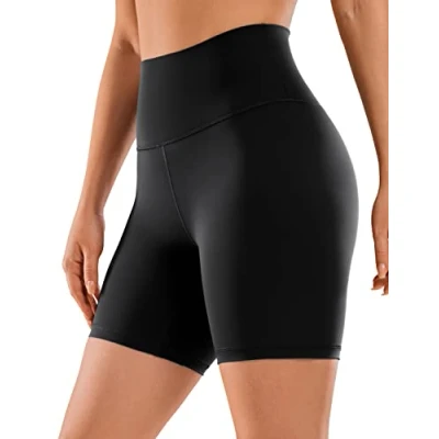 Obrázek CRZ YOGA Naked Feeling dámské krátké legíny na jógu High Waist neprůhledné Fithess šortky cyklistické kalhoty sportovní 7/10/15/20 cm, černá