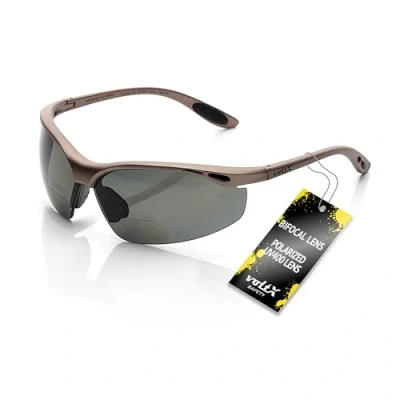 Obrázek voltX &#039;CONSTRUCTOR&#039; POLARISIERT Bifokální čtení ochranné brýle, (+2.0 dioptrie) sportovní brýle pro cyklisty + čočky Anti Fog UV400 Polarized Safety Reading Glasses