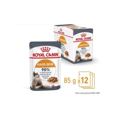 Obrázek Kapsička ROYAL CANIN Hair &amp; Skin 12x85g (v omáčce) (multipack) (DOPRODEJ)
