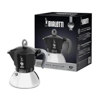 Obrázek Bialetti Moka Induction, Kanne, Geeignet für Alle Herdarten, 2 Tassen Espresso (100ml), Schwarz