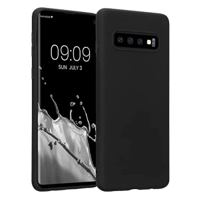 Obrázek kwmobile pouzdro kompatibilní se Samsung Galaxy S10 měkké TPU silikonové vhodné pro bezdrátové nabíjení černé