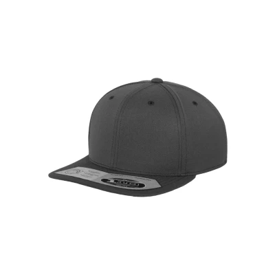 Obrázek Flexfit 110 Fitted Snapback Unisex čepice pro dámy a pány baseballová s plochým kšiltem, Tmavě šedá