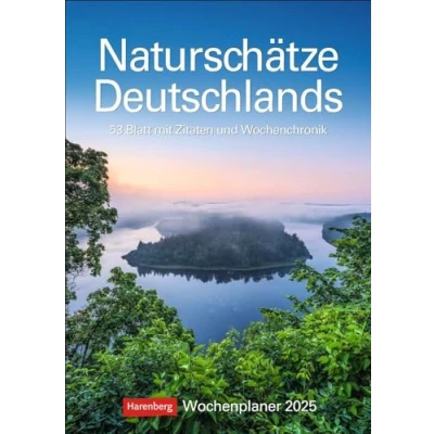 Obrázek Naturschätze Deutschlands Wochenplaner 2025 53 Blatt mit Zitaten und Wochenchronik: Foto Wandkalender zum Eintragen. Landschaften Kalender ... 35,5 cm. Hochformat (Wochenplaner Harenberg)