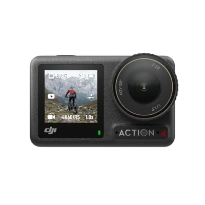 Obrázek DJI Osmo Action 4 Essential Combo vodotěsná akční kamera 4K/120fps s 1/1,3palcovým senzorem, dech beroucí nahrávání Low Light, barevný výkon 10 bitů a D Log M, trvanlivá baterie 1 770 mAh