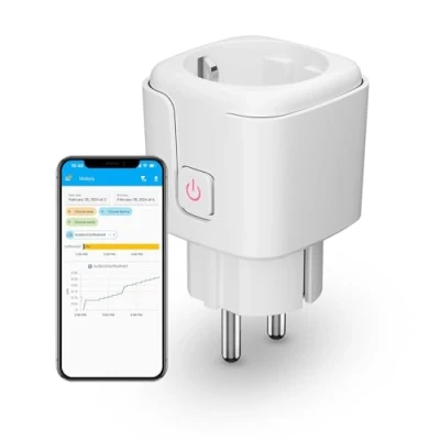 Obrázek THIRDREALITY Zigbee chytrá zásuvka s měřením spotřeby proudu, 1 kus (typ F), 16 A, opakovač ZigBee, nutný rozbočovač, kompatibilní Home Assistant, Homey, SmartThings, Alexa, Hubitat