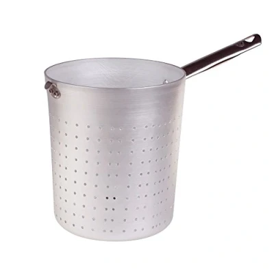 Obrázek Pentole Agnelli na těsto síto/Scaldapasta Cylindrický z hliníku s rukojetí ušlechtilé oceli, Stříbrná, stříbrná/černá, 24 cm