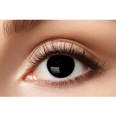 Obrázek Zoelibat Eyecatcher 84063141 595 barevné kontaktní čočky, 1 pár, na 12 měsíců, černé, Halloween, karneval, masopust