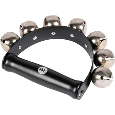 Obrázek Meinl Percussion Sleigh Bells Instrument půlkruhové sáňkové zvonky Hudební nástroj se 7 dřevo / ocel, černá/stříbrná (SLB7)