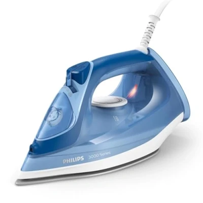 Obrázek Philips napařovací žehlička řady 3000 DST3031/20 2 400 W, konstantní výstup páry 40 g/min., parní náraz 180 g, keramická žehlicí plocha, vertikální napařování, modrá