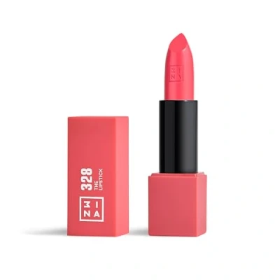 Obrázek 3INA MAKEUP The Lipstick 328 Elektrická růžová rtěnka matná s vitaminem E a bambuckým máslem Dlouhotrvající vysoce pigmentovaný krém vanilková vůně Vegan Cruelty Free