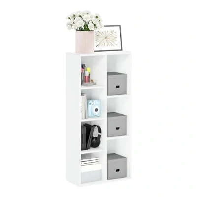 Obrázek Furinno Luder 7kostkový oboustranný otevřený regál, bílý