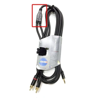 Obrázek Proel CHLP215LU3 profesionální Y kabel (Yongsheng 3,5mm stereo jack na 2 x Yongsheng RCA, pozlacené kontakty, 3m) černý