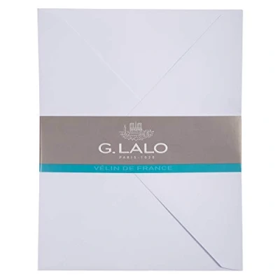 Obrázek G.Lalo 19601L Umschläge Diploma (nicht gefüttert, gummiert, perfekt für Ihre Korrespondanz, 16,2 x 22,9 cm, 120g, 25 Umschläge) extraweiß