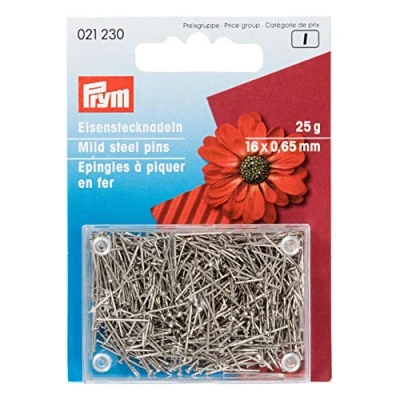 Obrázek Prym 021230 špendlíky pro kutily, 0,65 x 16 mm, stříbrné, 25 g