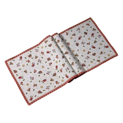 Obrázek Villeroy &amp; Boch Toy&#039;S Delight Gobelin běhoun na stůl Vánoce XL barevný, lze prát v pračce, vánoční ubrus, ubrus běhoun, pod stůl, bavlna/polyester