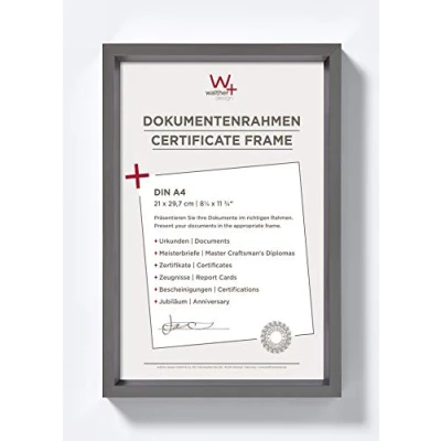 Obrázek walther design rám obrazu ocel 21 x 29,7 cm (DIN A4) s paspartou, Steel Style plastový ES130D
