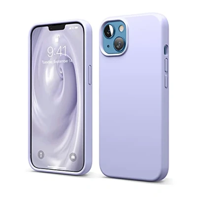 Obrázek elago Liquid Silicone Case Kompatibel mit iPhone 13 Hülle (6,1&quot;), Hochwertiges Silikon, Rundumschutz Handyhülle : 3 Layer Struktur Schutzhülle, Kratzfestes Weiches Mikrofaserfutter (Violett)